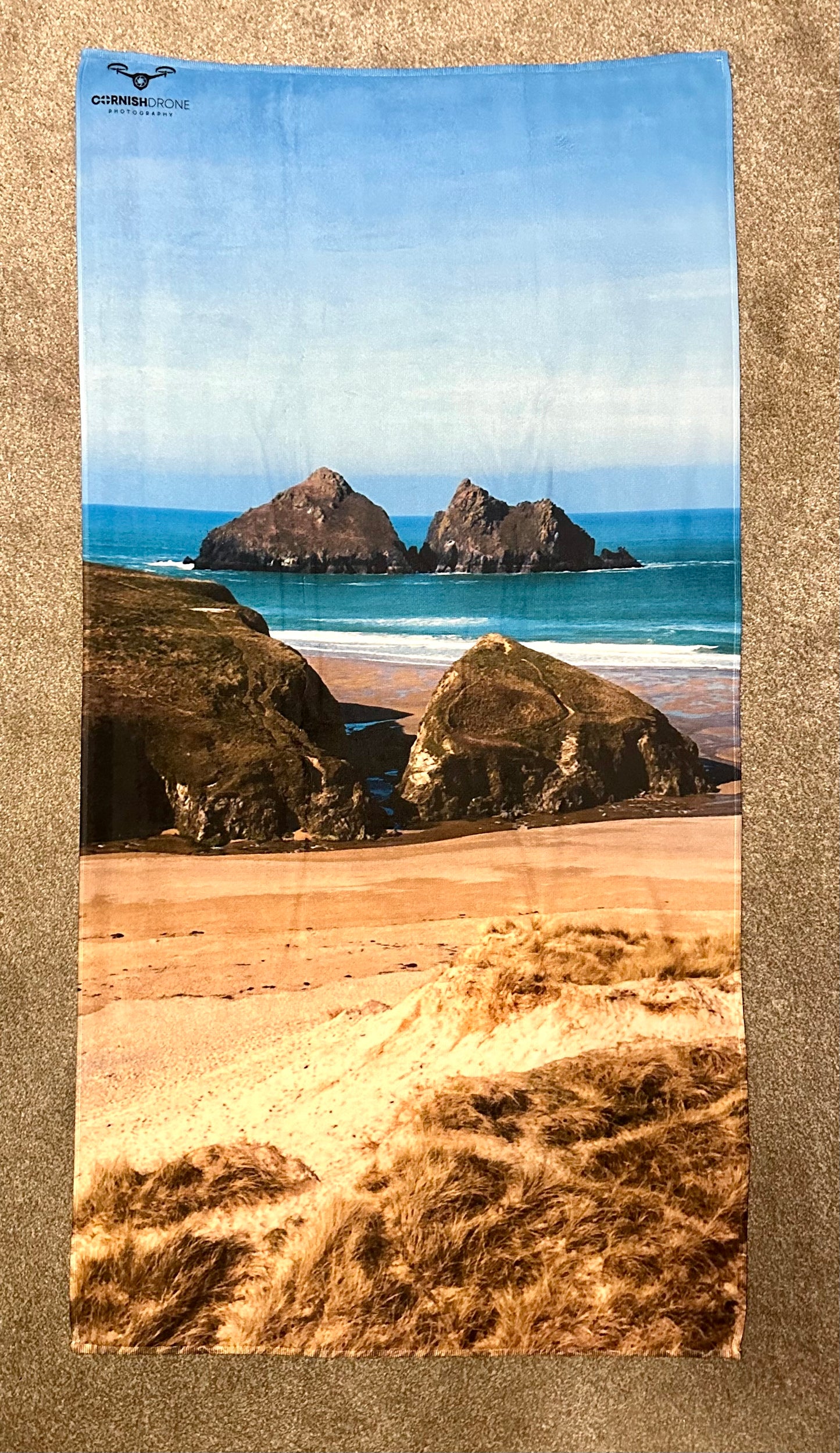 Holywell Bay Cornwall Beach Towel