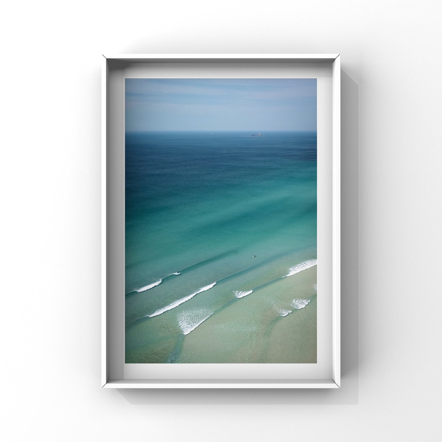 Sennen Cove Blue Waves Print
