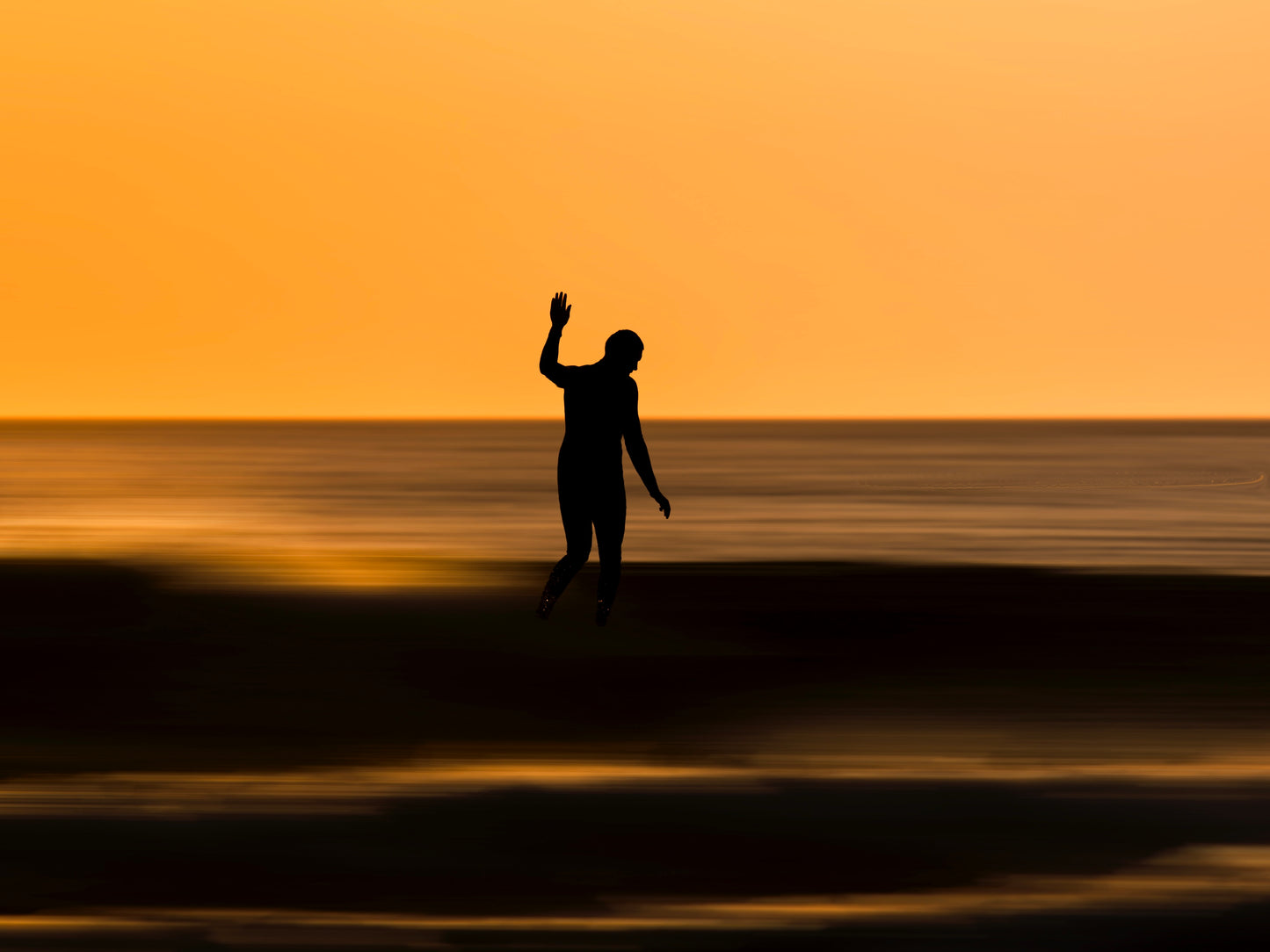 Sunset Surfer Silhouette Print
