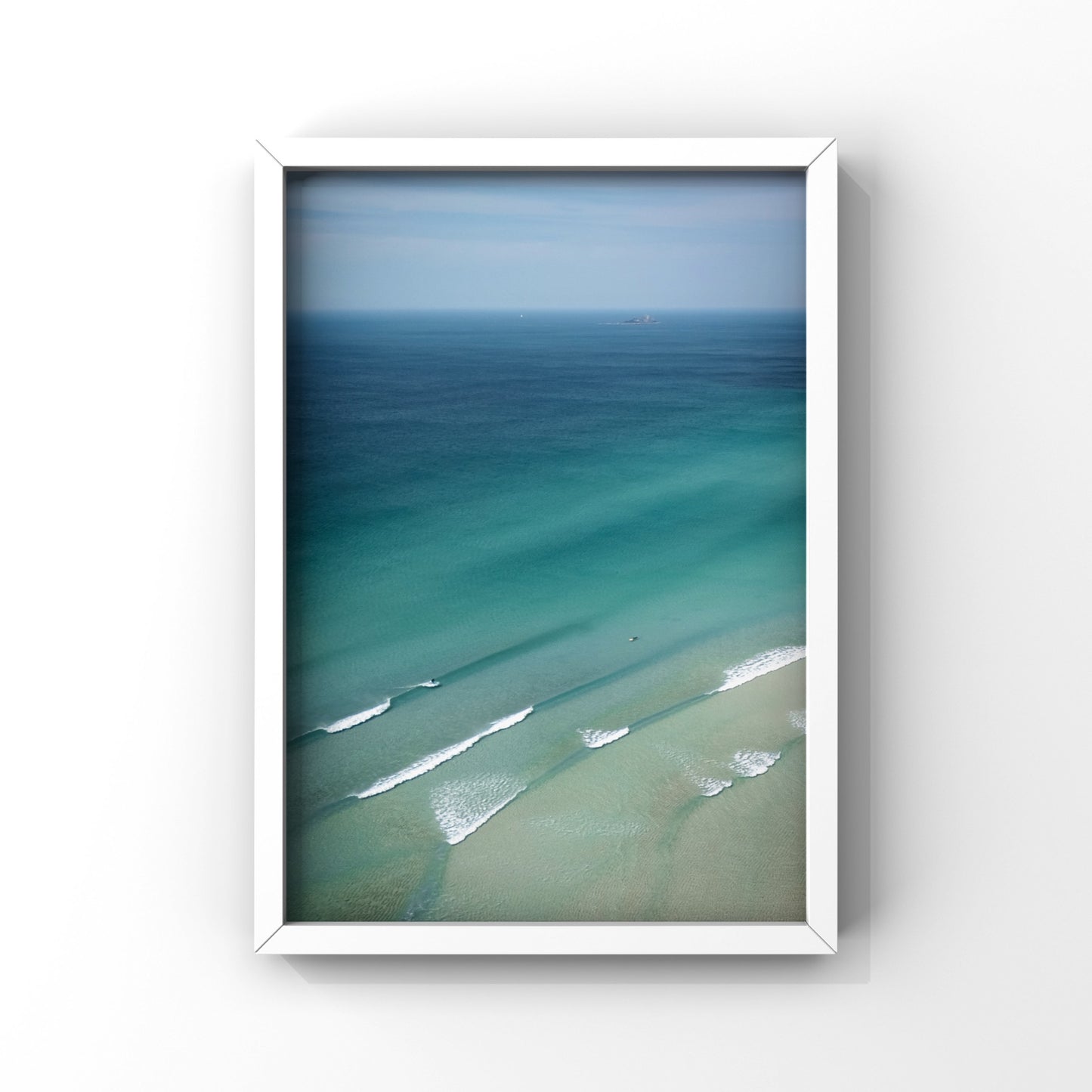 Sennen Cove Blue Waves Print