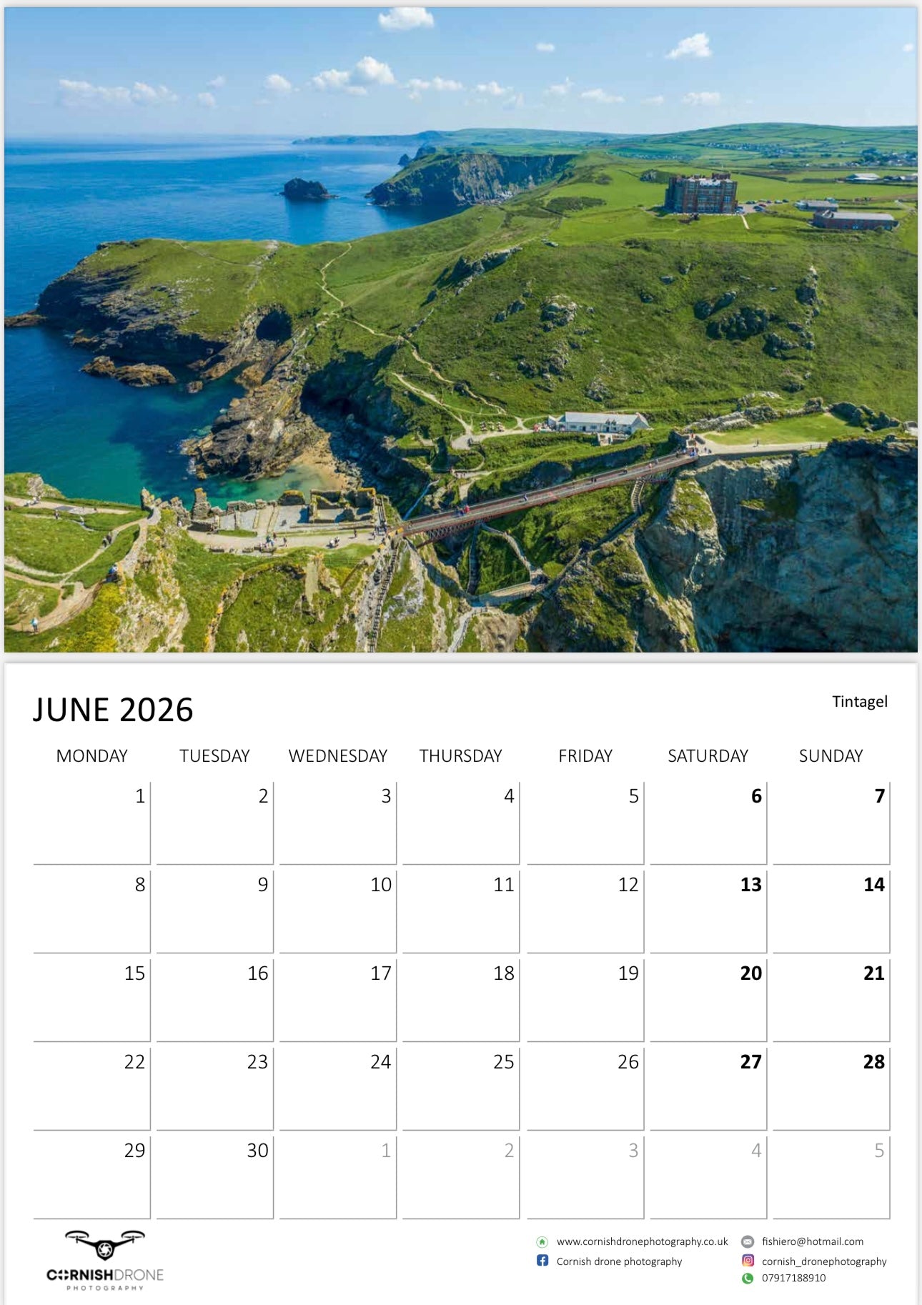 Cornwall Calendar 2026