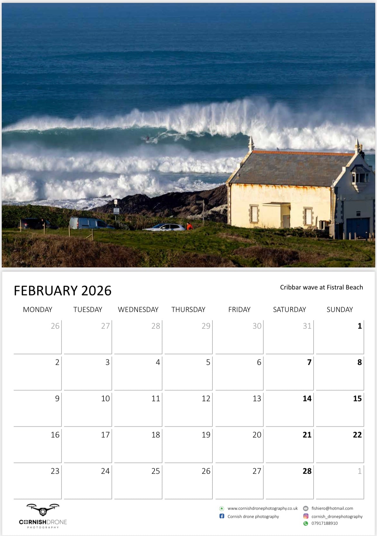 Cornwall Calendar 2026