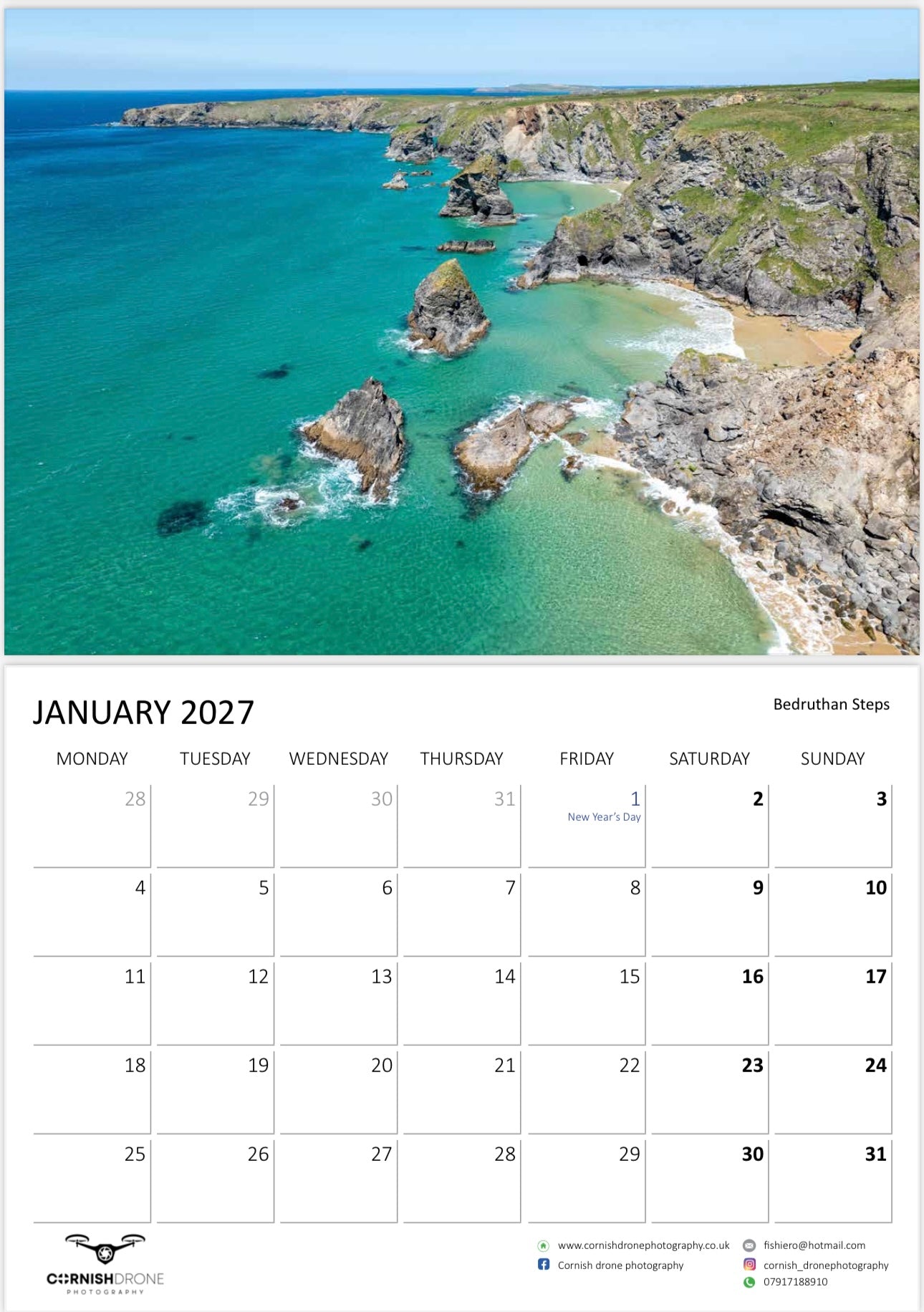 Cornwall Calendar 2026