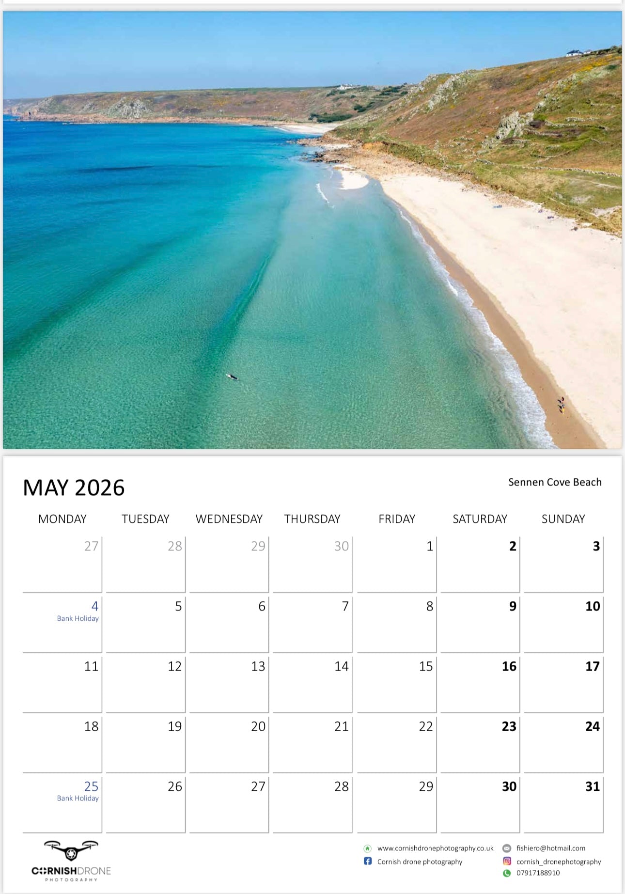 Cornwall Calendar 2026
