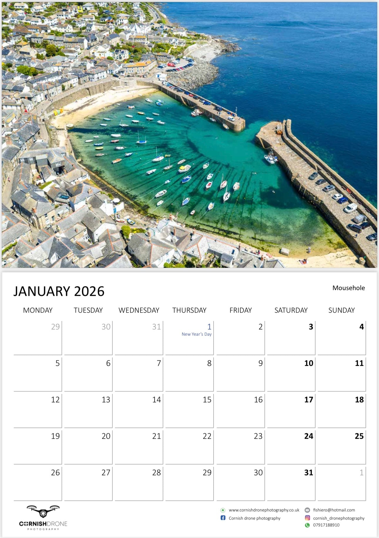 Cornwall Calendar 2026