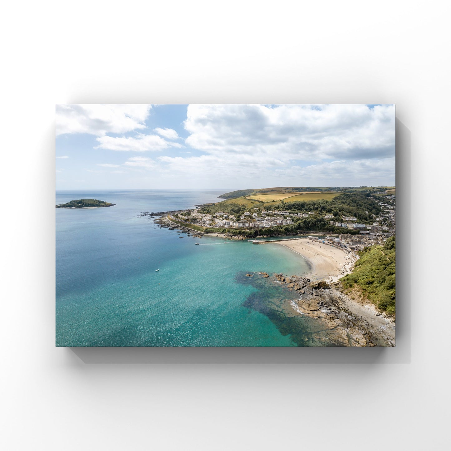 Looe Aerial Print Cornwall
