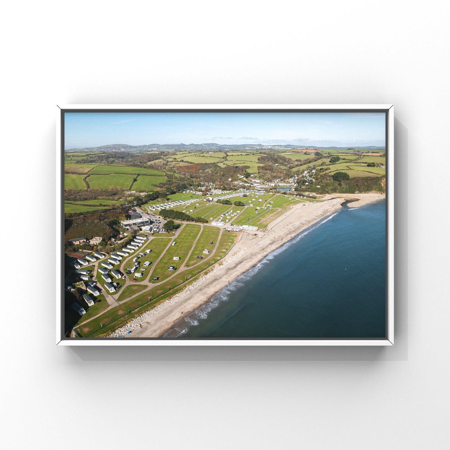 Pentewan Beach Cornwall Aerial Print