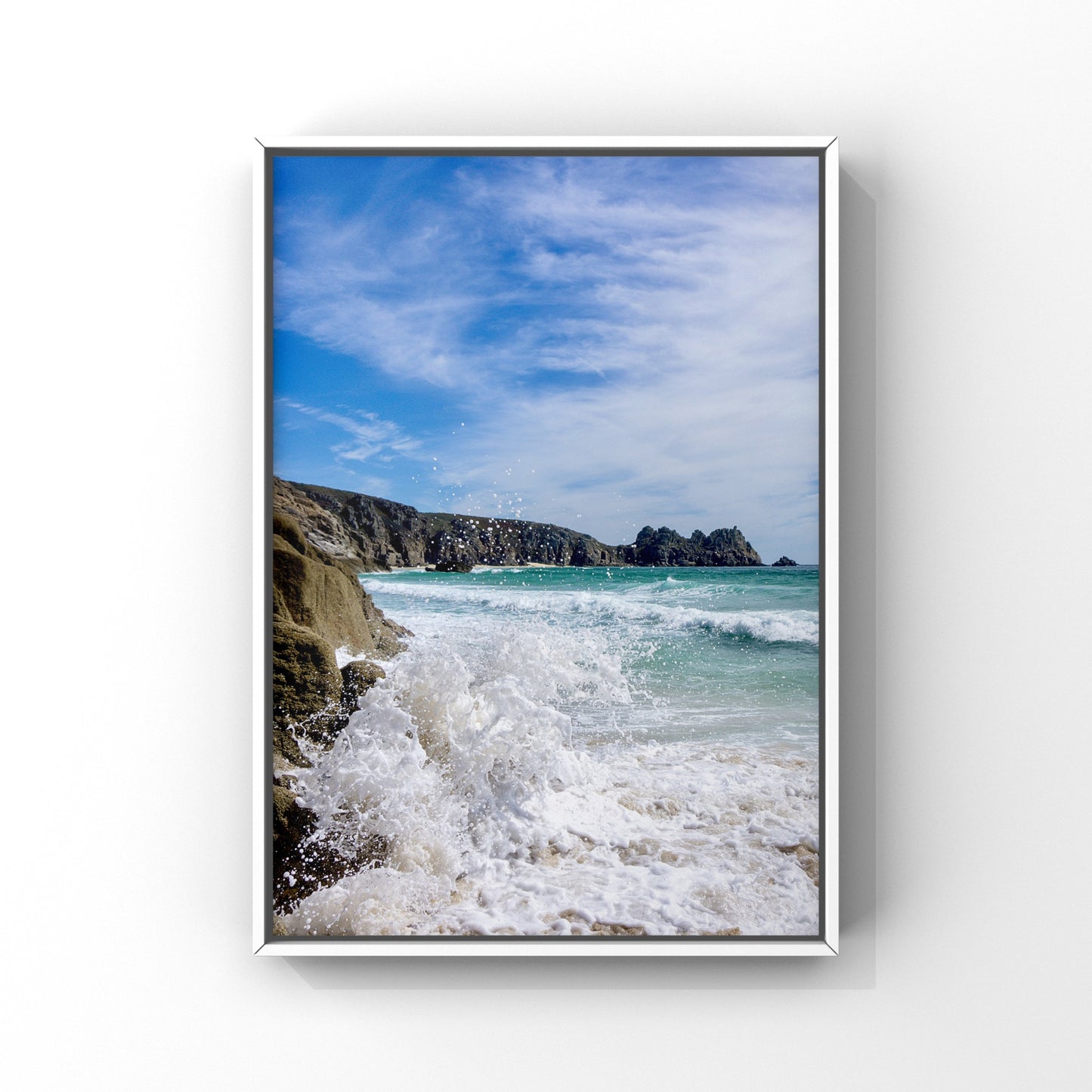 Porthcurno Sunshine Splashes Cornwall Print