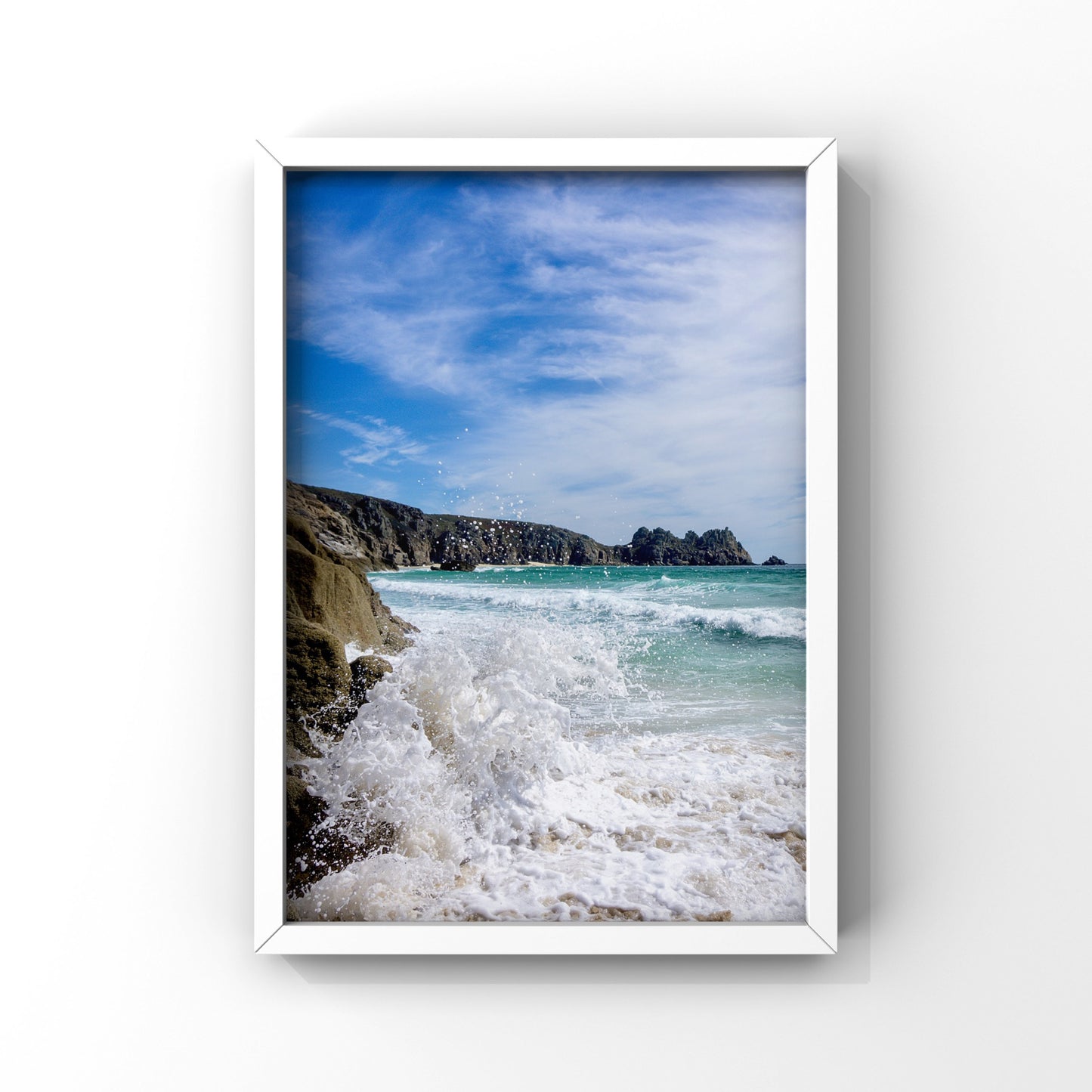 Porthcurno Sunshine Splashes Cornwall Print