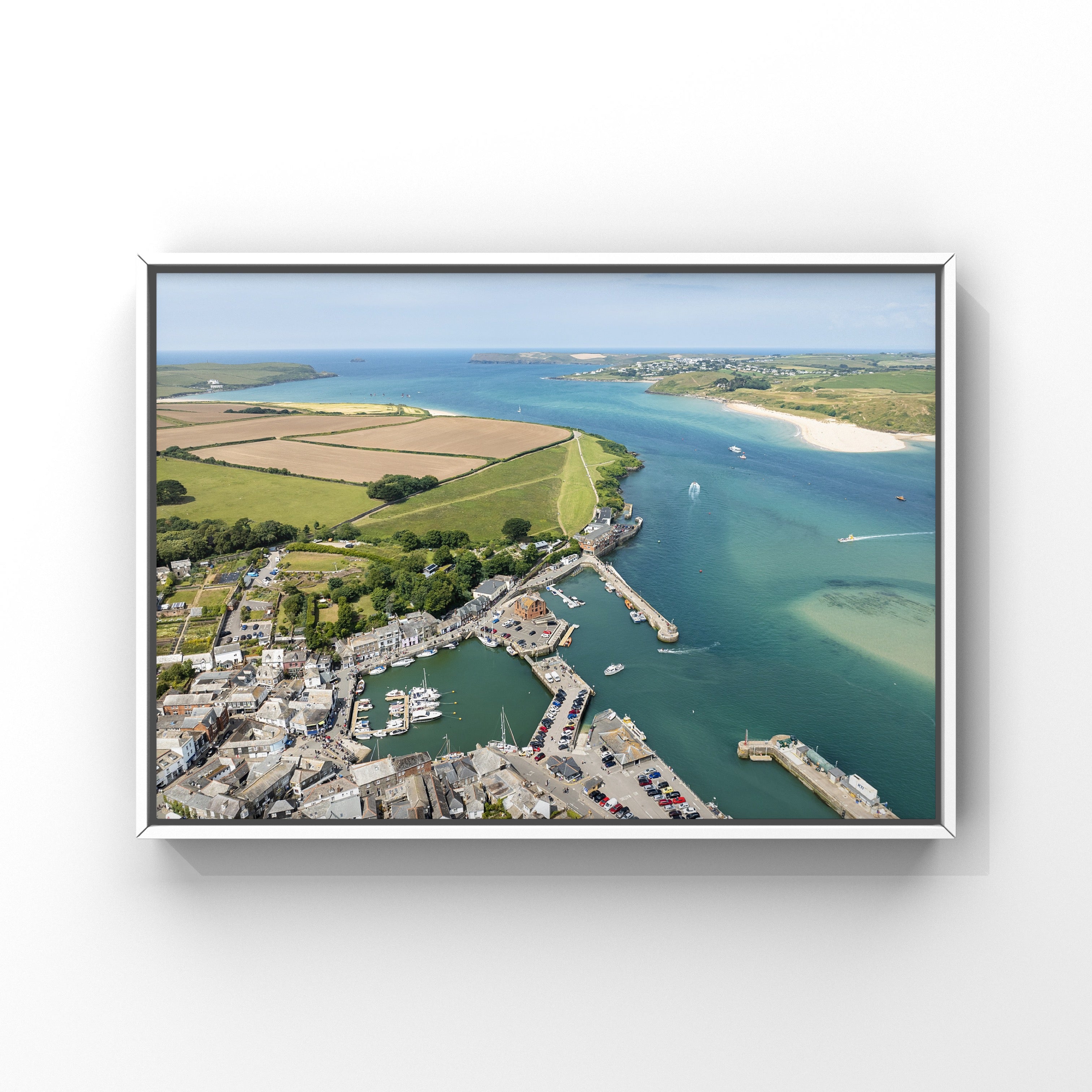 Padstow Camel Estuary Aerial View Photo Print CornishDronephotography padstow-camel-estuary-aerial-view-photo-print-cornishdronephotography