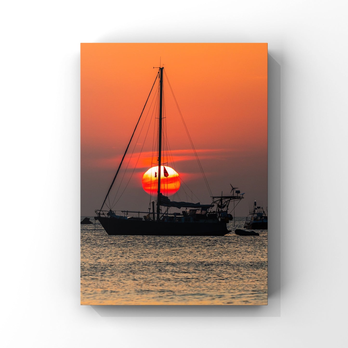 Newquay Boat Sunset Print Cornwall