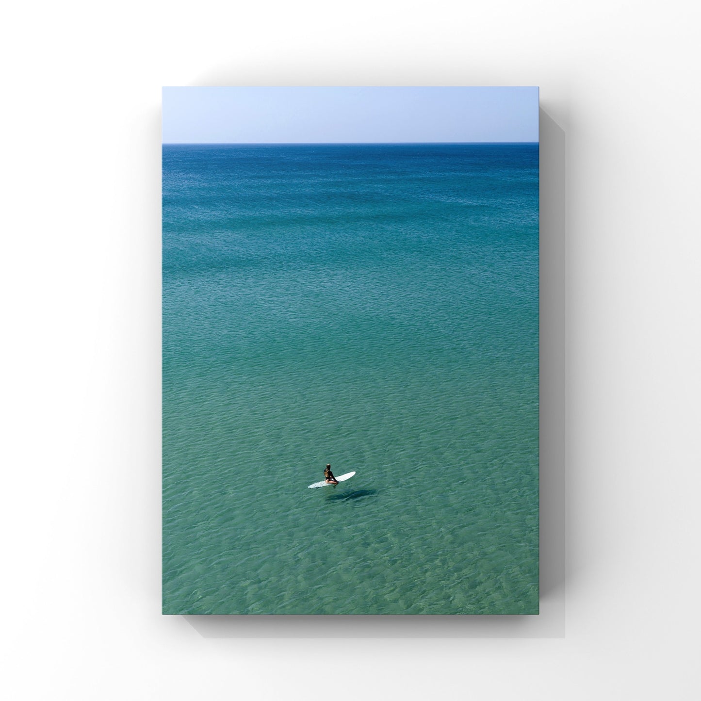 Cornish sea and Surfer Print