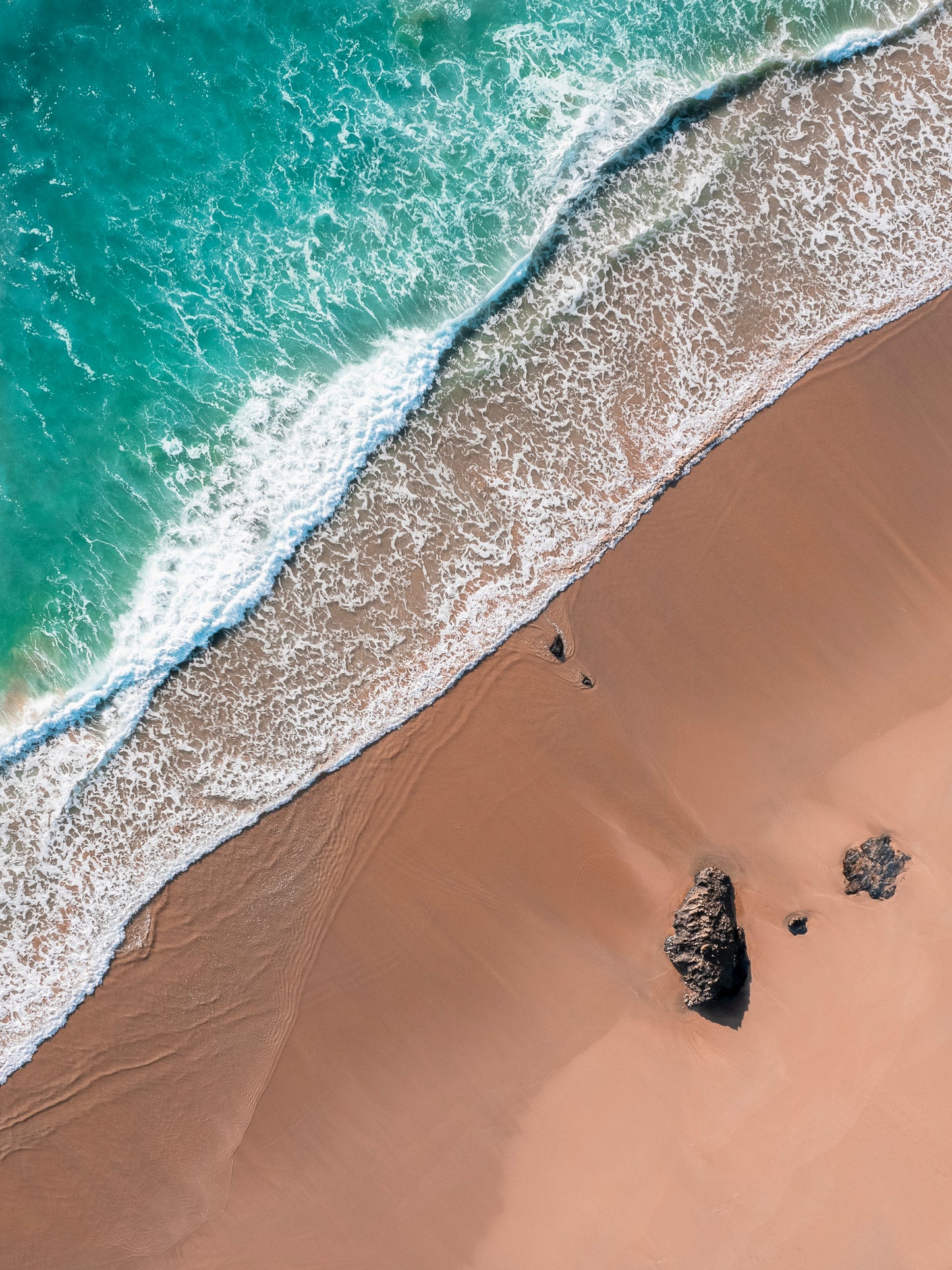 Bedruthan Steps Aerial View Beach Cornwall