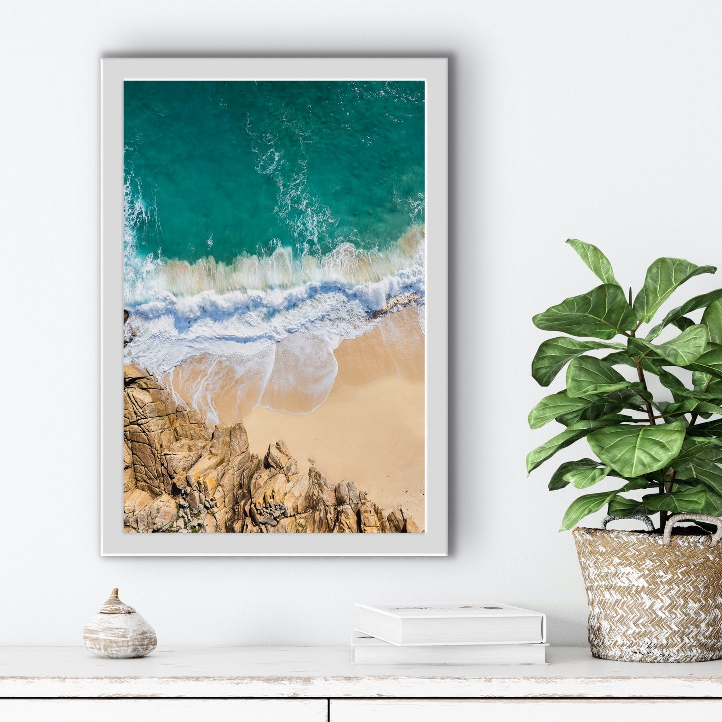 Porthcurno Cornwall Aerial Photo Print