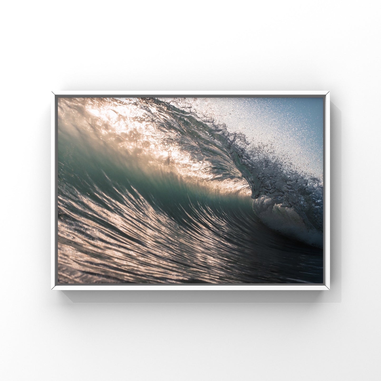 Sunlit Cornish Wave Seascape Print