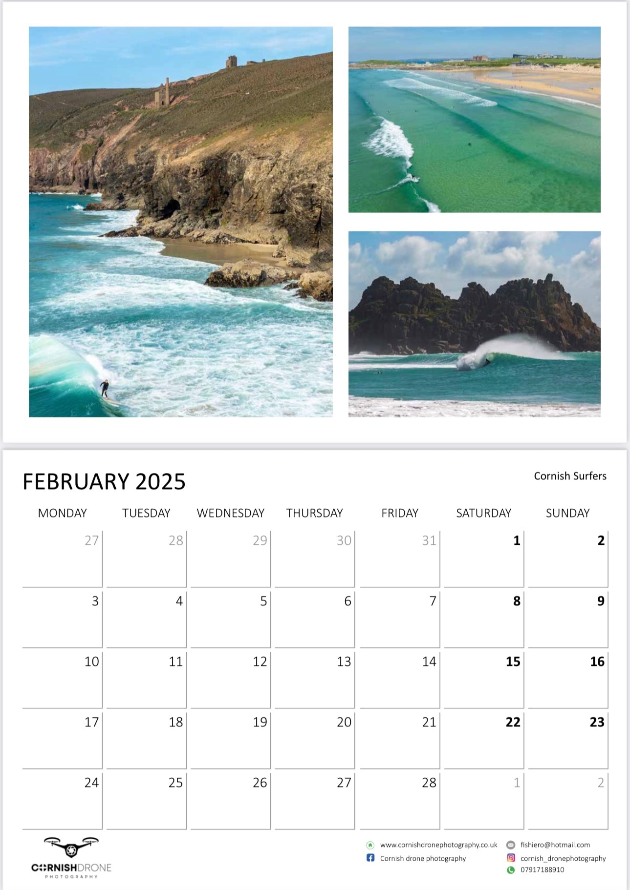 Cornwall 2025 Calendar