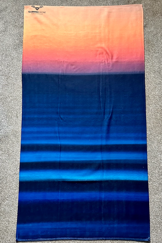 Perranporth Sunset Blur Beach Towel