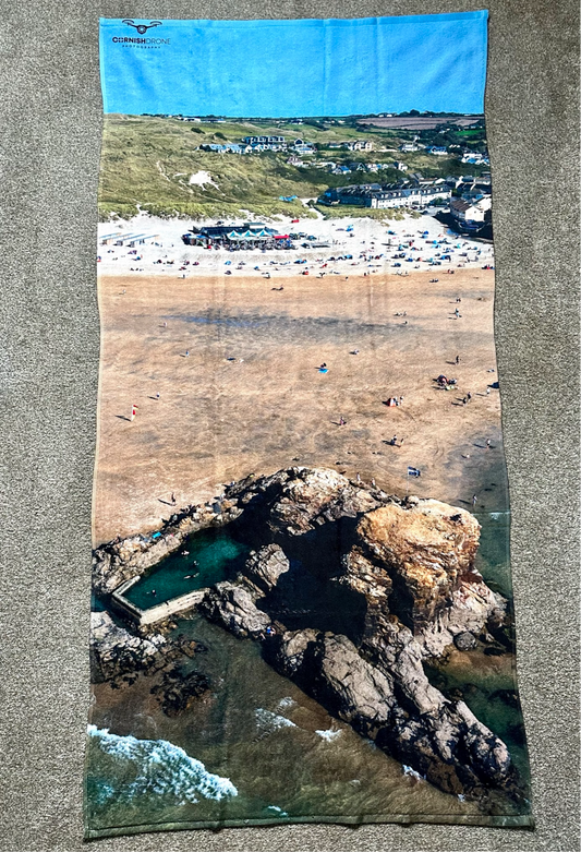 Perranporth Beach Cornwall Beach Towel