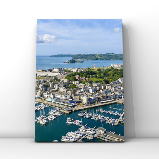 Plymouth Barbican/ Hoe and Drakes island Print