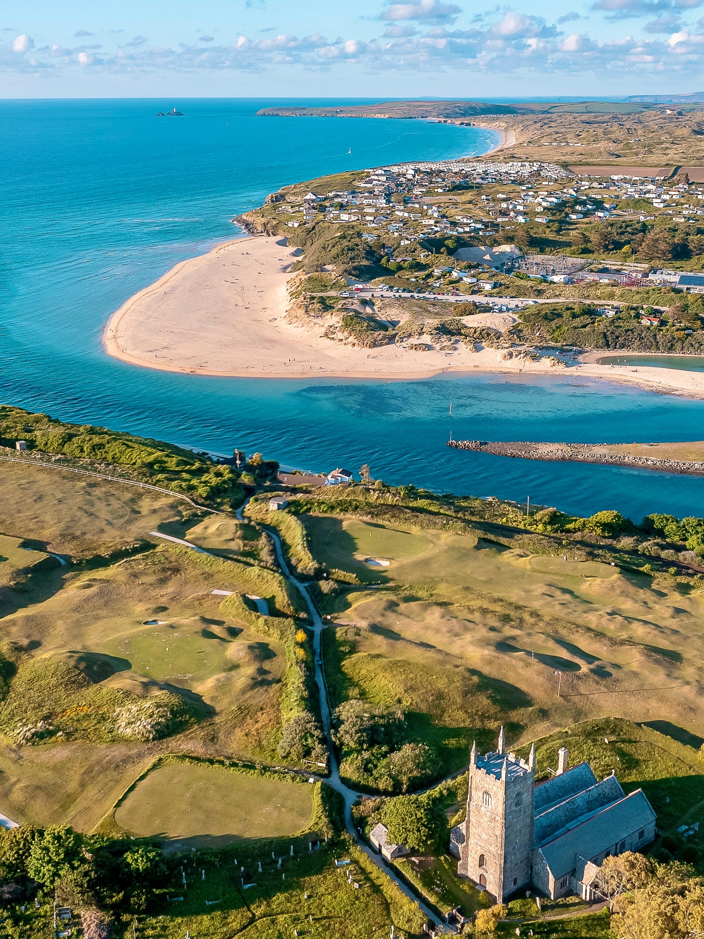 Lelant Church and Hayle Print