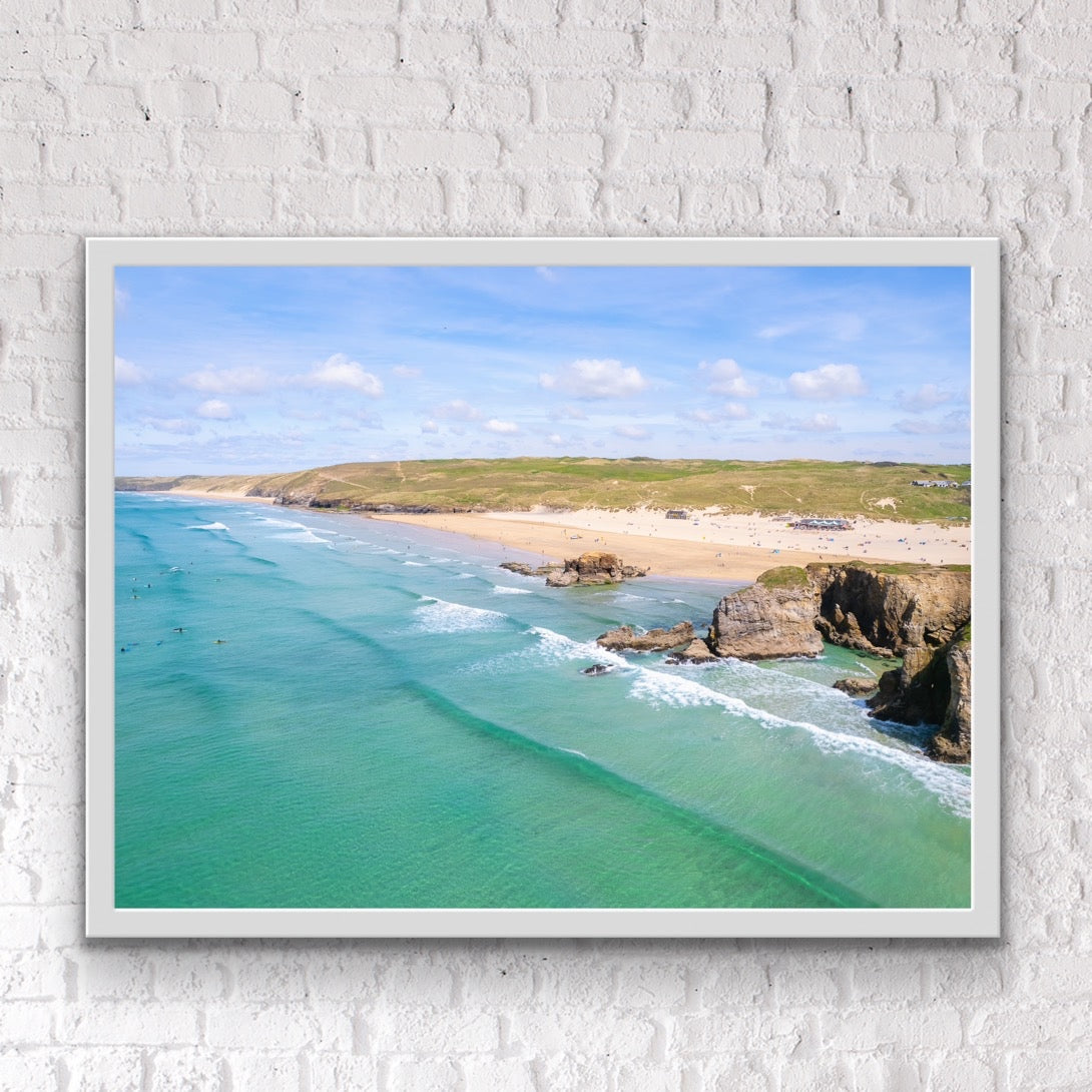 Perranporth Aerial Photo Print