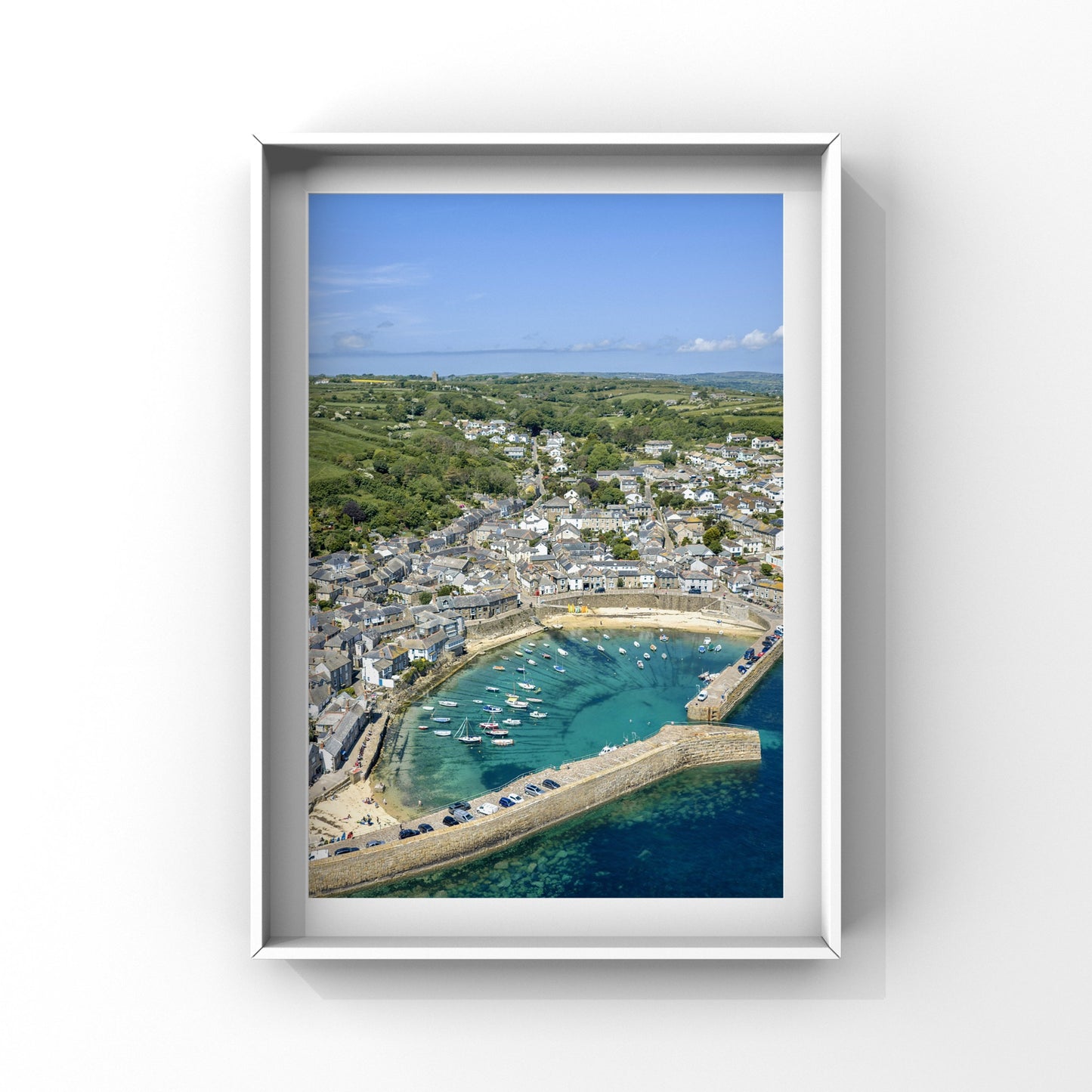 Mousehole Aerial Print Cornwall
