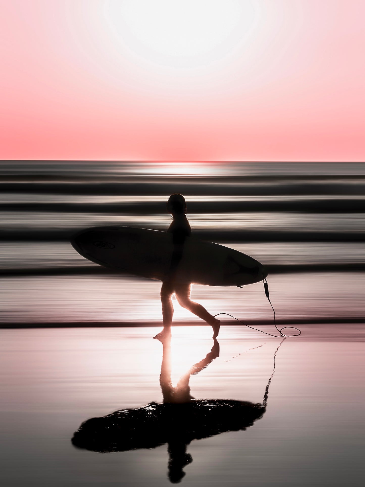 Sunset Surfer Fistral Beach Cornwall