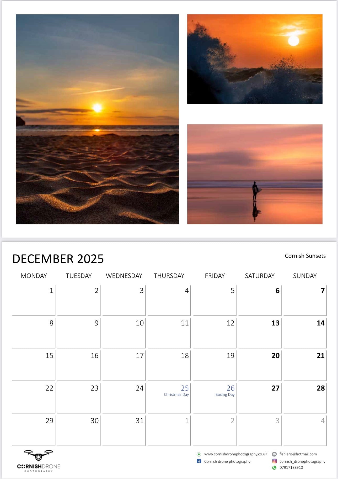 Cornwall 2025 Calendar