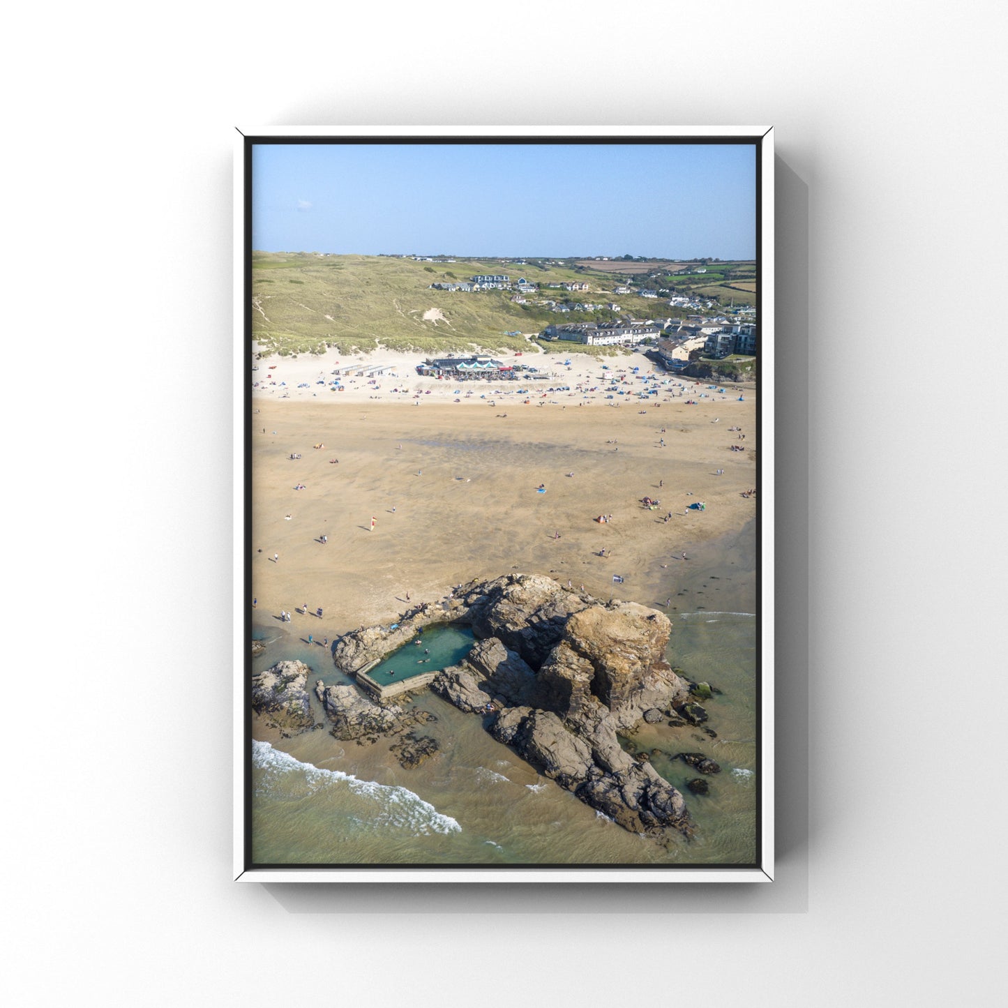 Perranporth Beach Aerial Photo Print