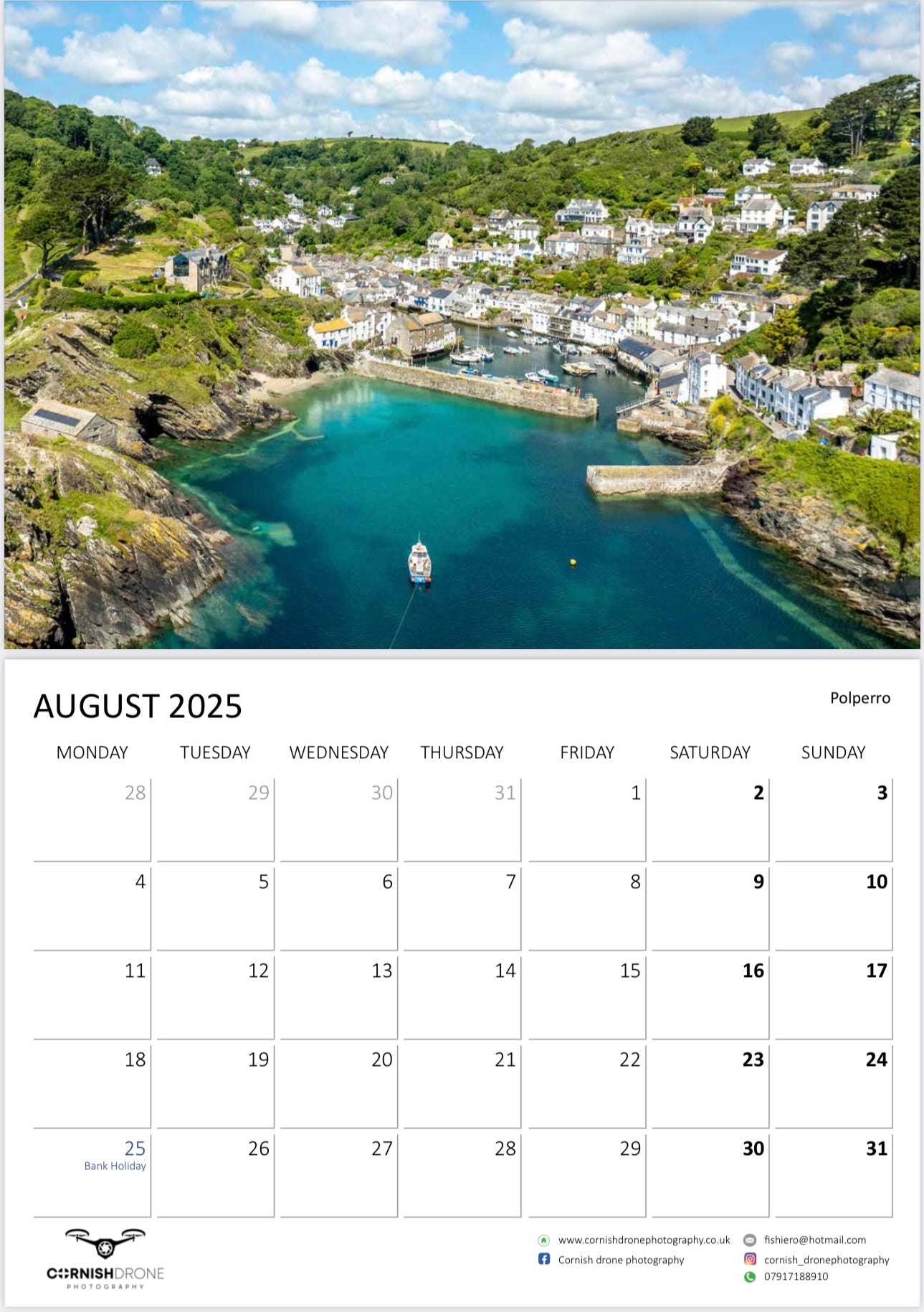 Cornwall 2025 Calendar