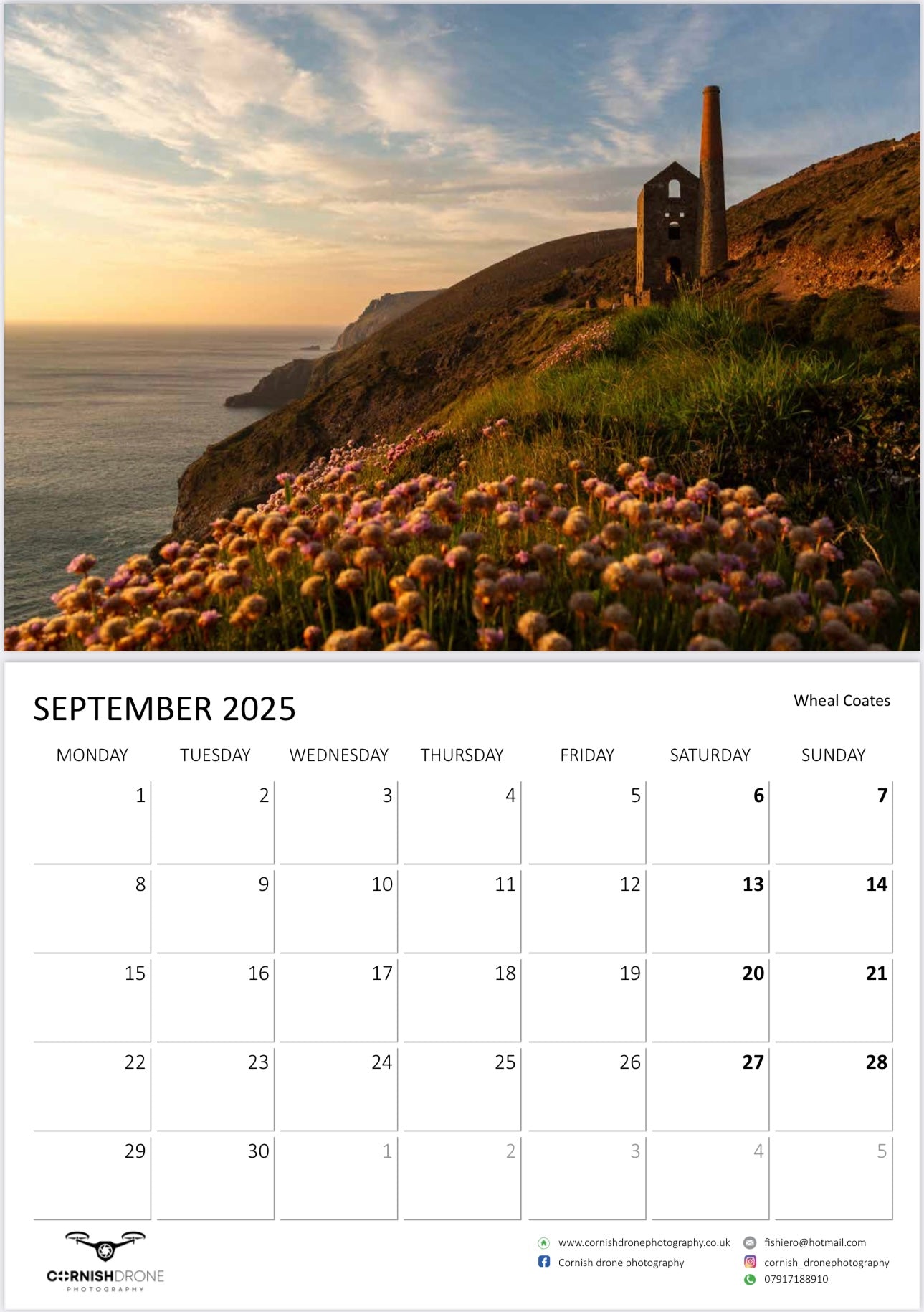 Cornwall 2025 Calendar