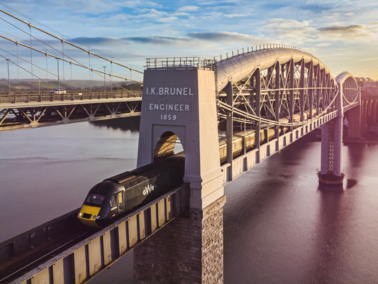 HST Intercity 125 Train Gwr On Brunel Bridge Print