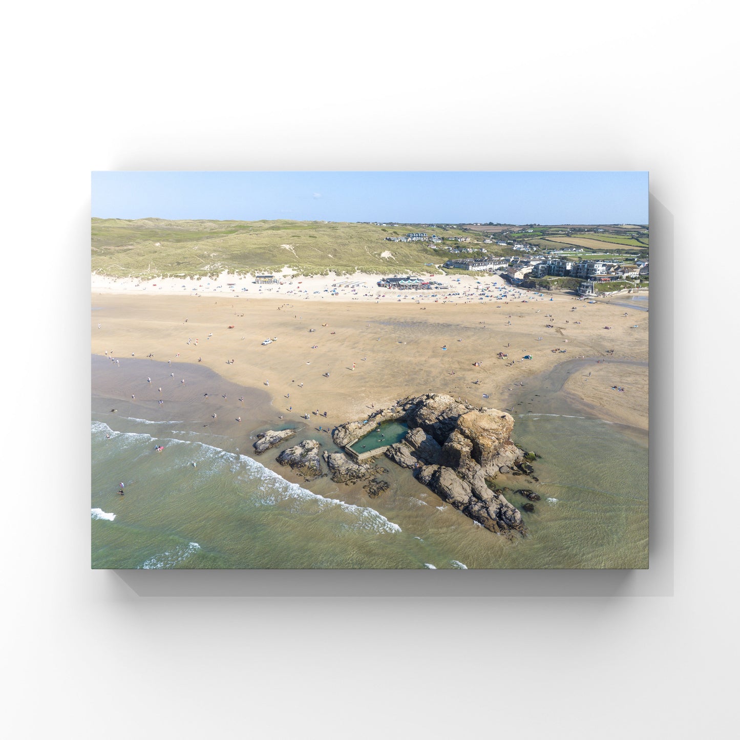 Perranporth Beach Aerial Photo Print