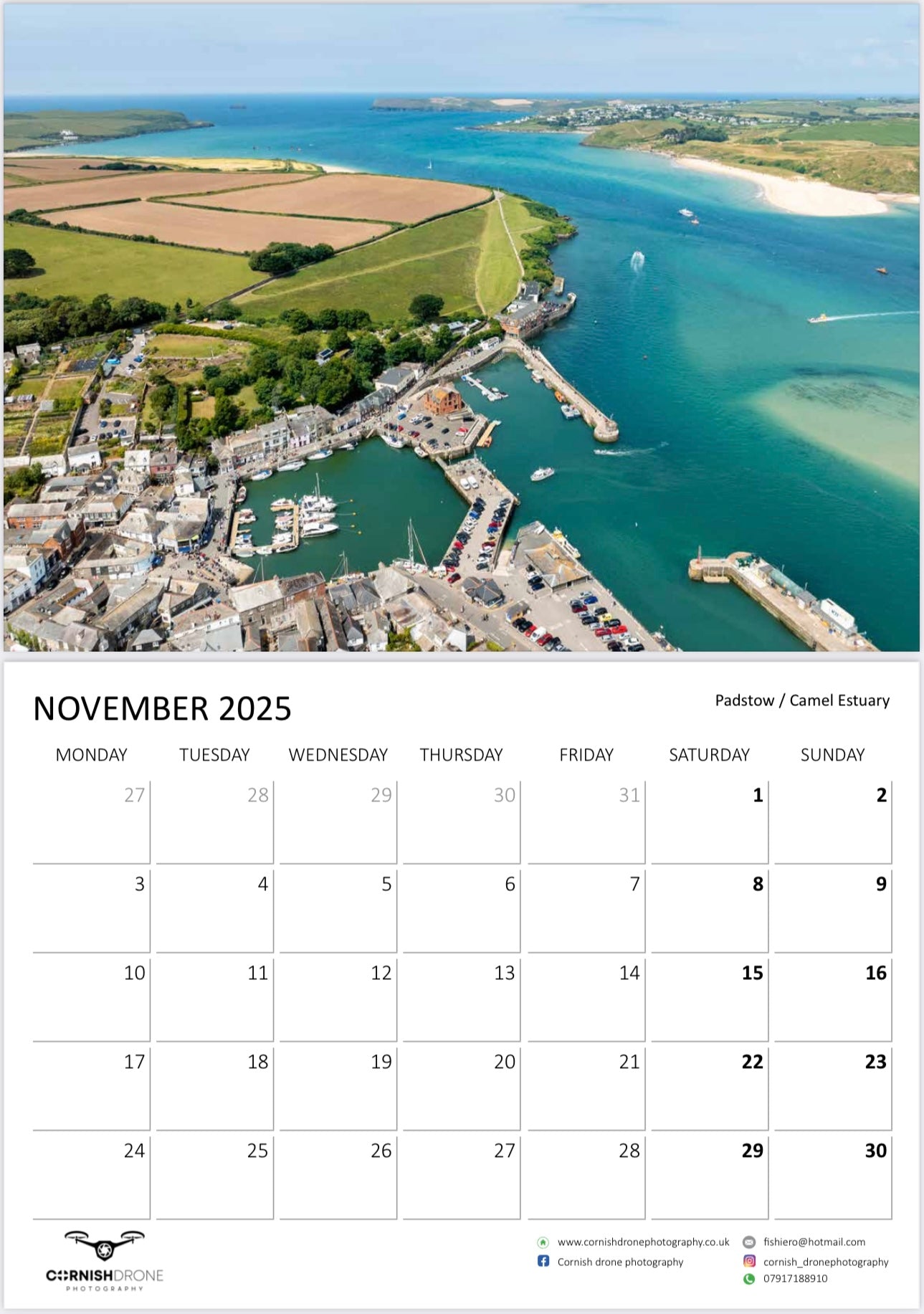 Cornwall 2025 Calendar