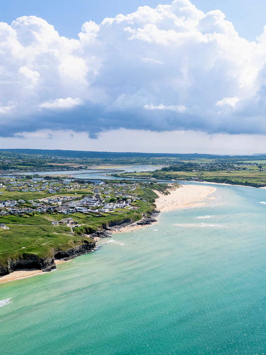 Hayle Beach Aerial View Cornwall