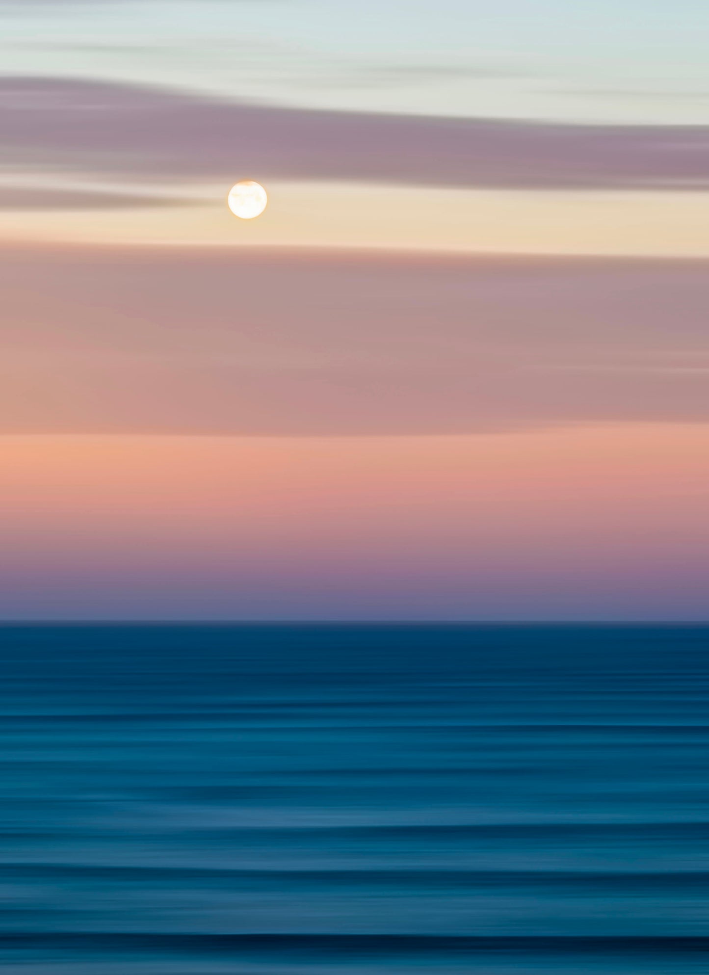 Fistral beach Morning Moon Print