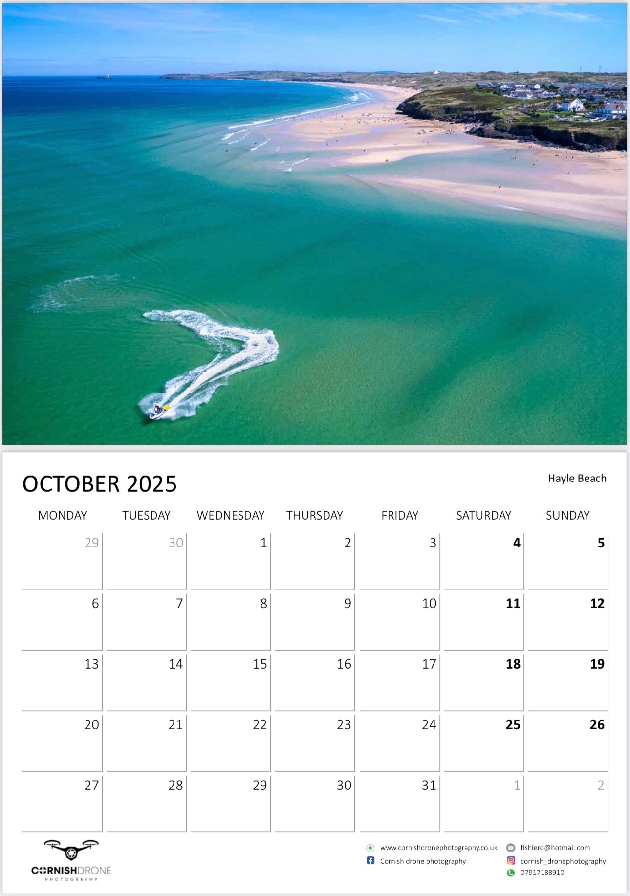 Cornwall 2025 Calendar