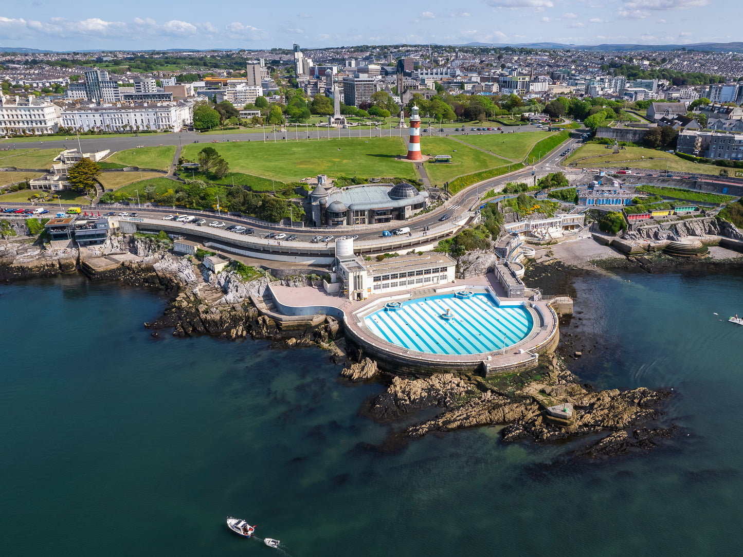 Plymouth Hoe Tinside Smeatons Tower Photo Print