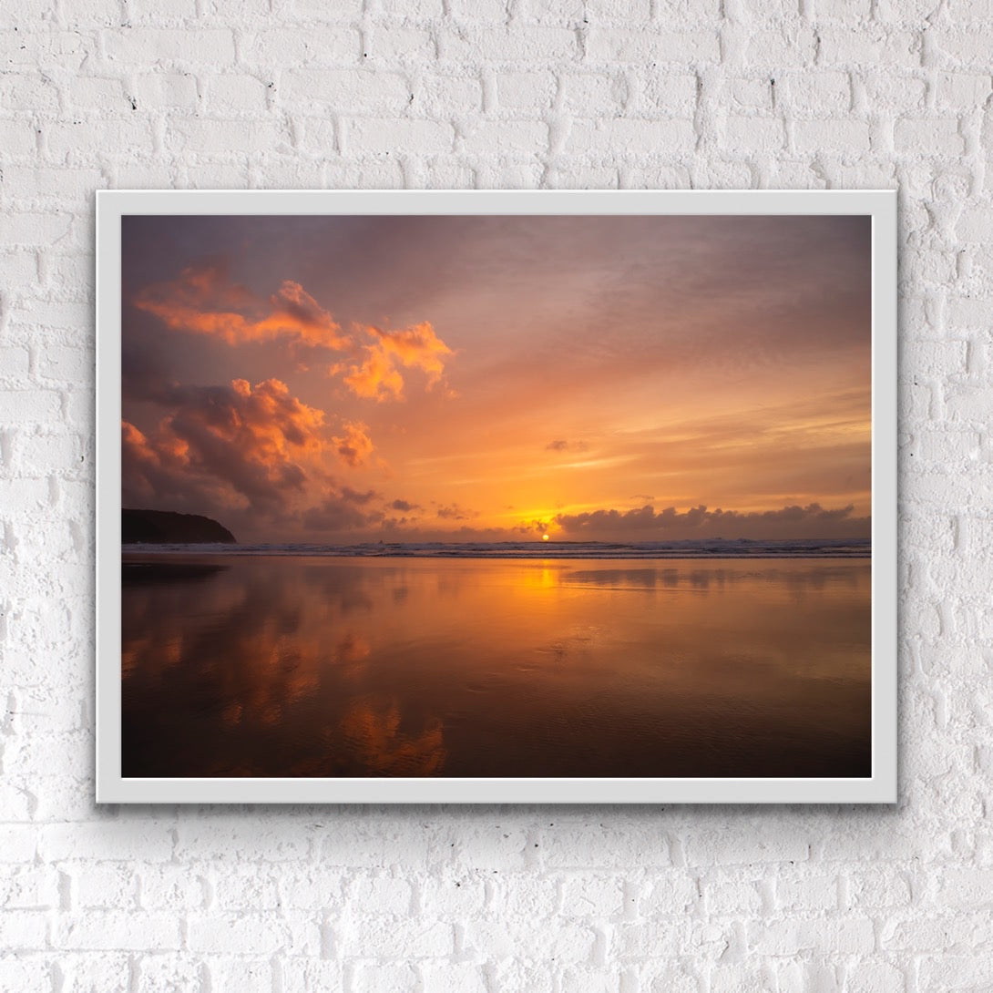 Perranporth Cornwall Sunset Photo Print