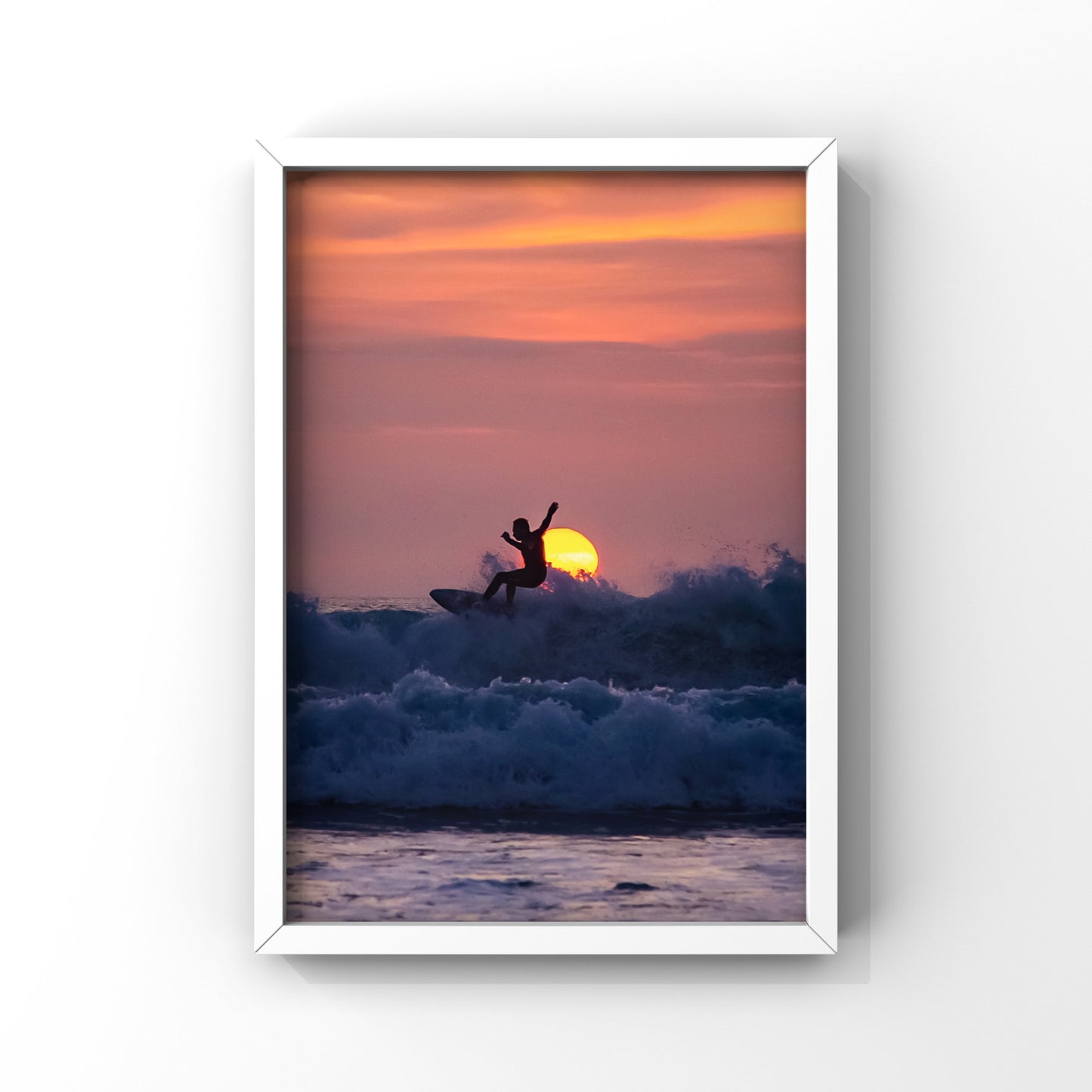 Sunset surfer Print