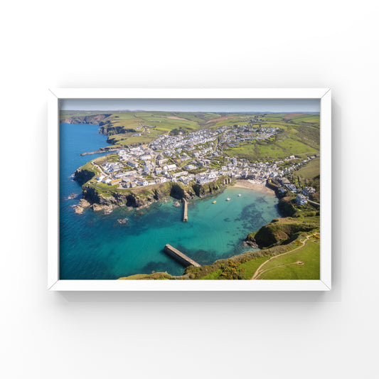 Port Isaac Cornwall Aerial Photo Print