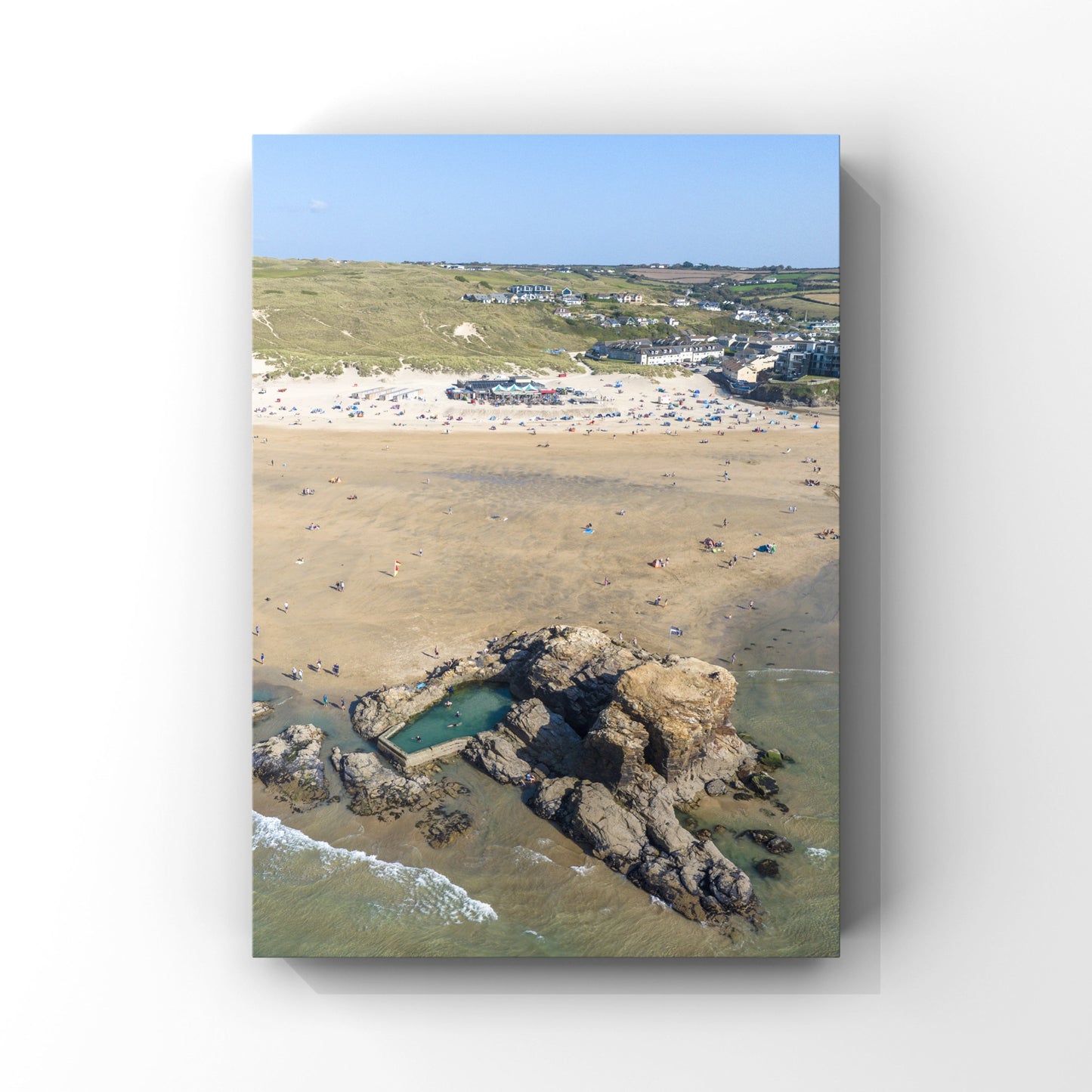 Perranporth Beach Aerial Photo Print