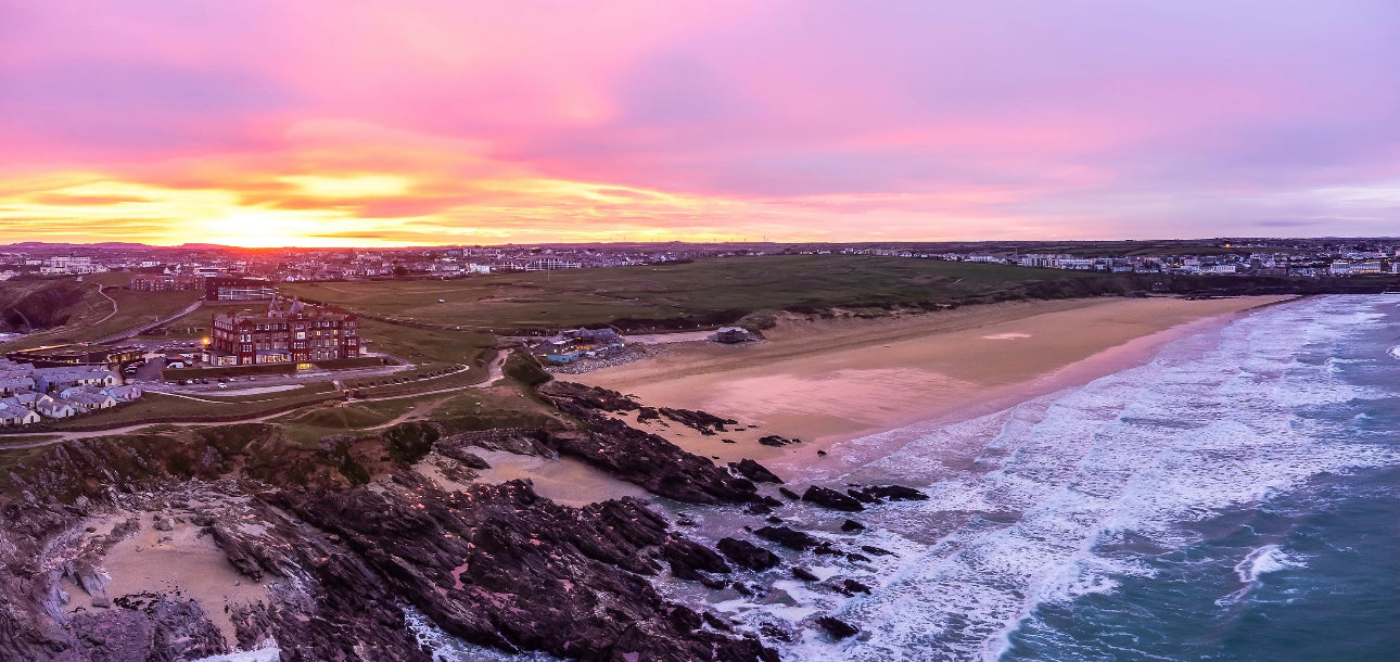 Fistral Beach Cornwall Sunrise Panoramic Print