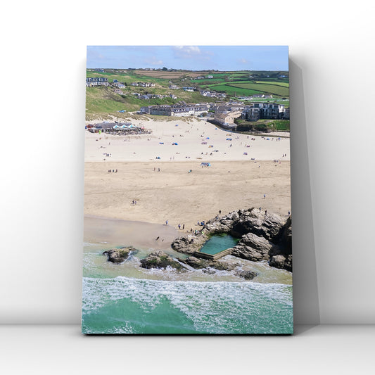 Perranporth Sea Pool and Beach Print