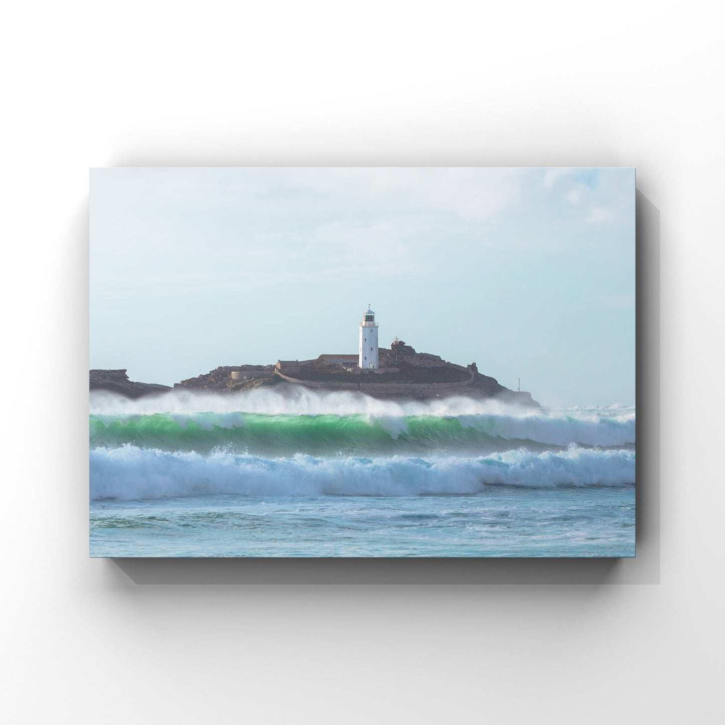 Godrevy Lighthouse Waves Print