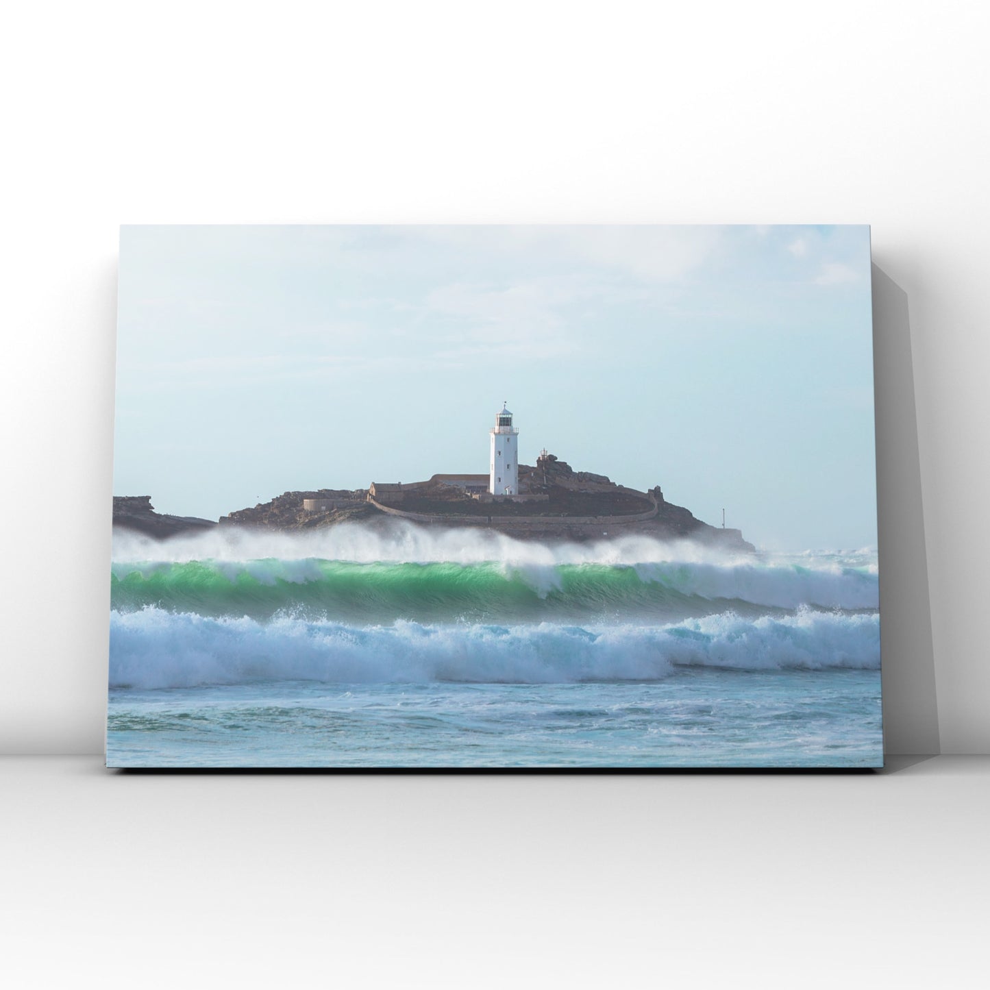 Godrevy Lighthouse Waves Print