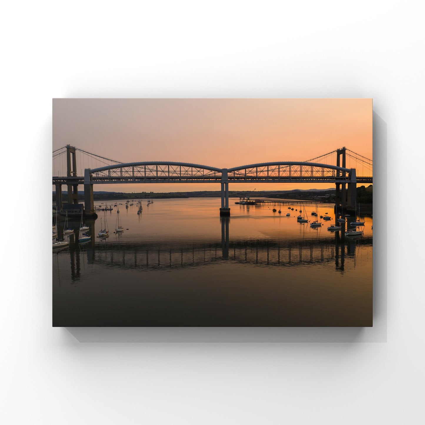 Brunel bridge and Tamar Reflections Sunrise Print