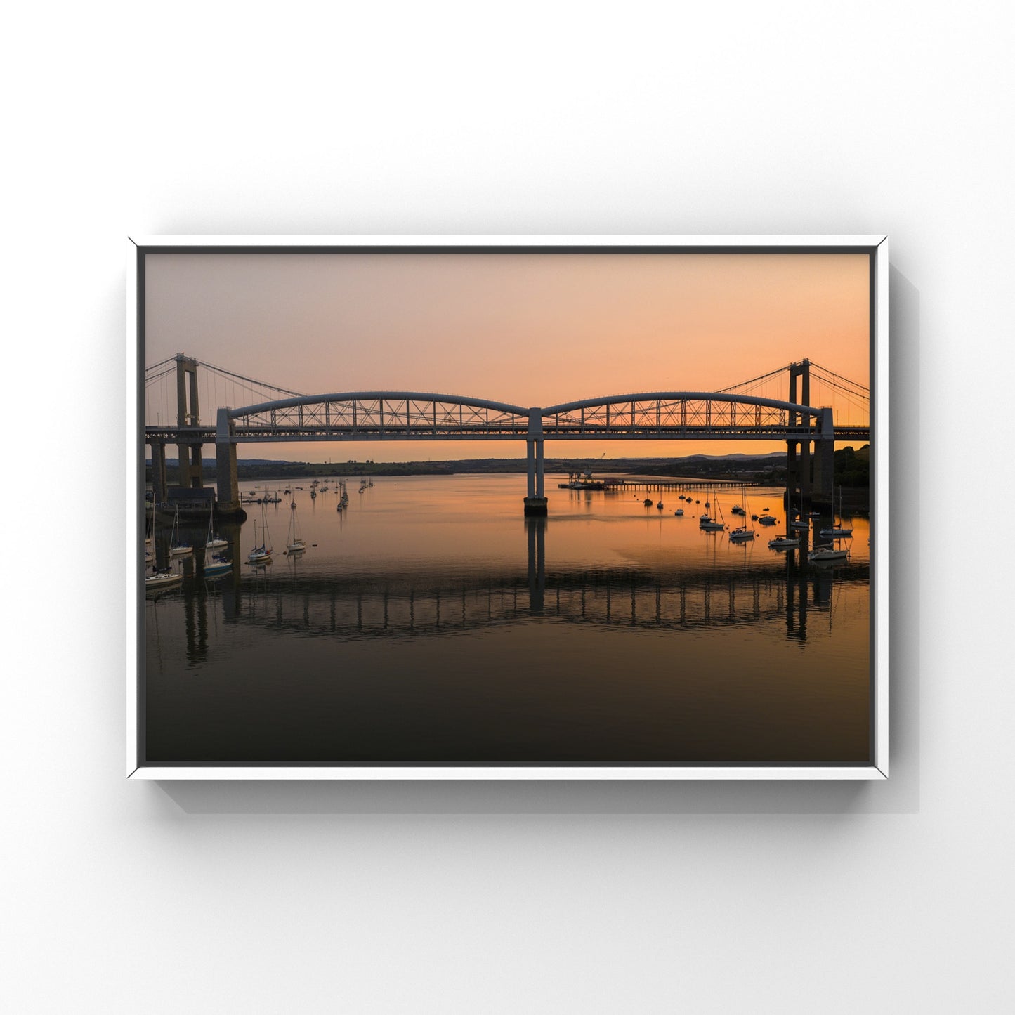 Brunel bridge and Tamar Reflections Sunrise Print