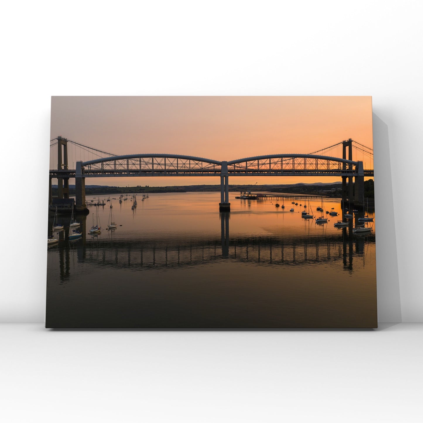Brunel bridge and Tamar Reflections Sunrise Print