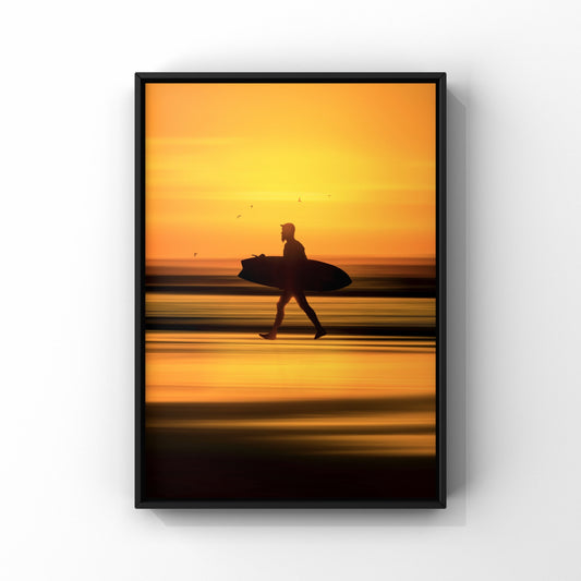 Surfer Sunset Cornwall